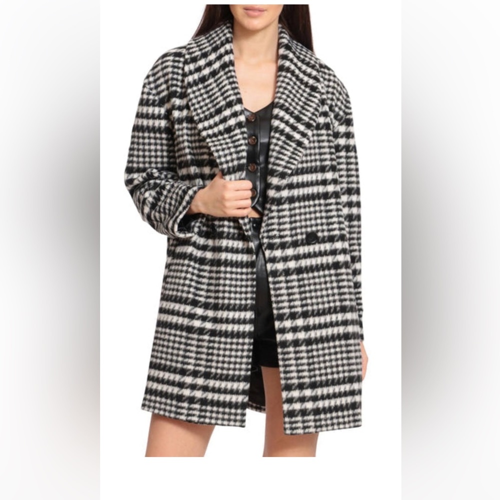 Nine West black and white check jacket